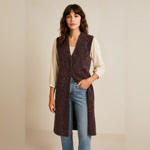 Multicolor Knit pebbled vest